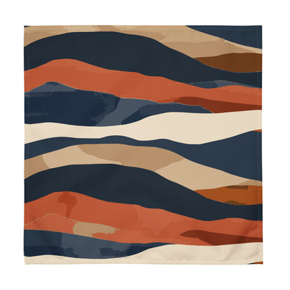 Abstract Mountain Landscape Cloth Napkin Set