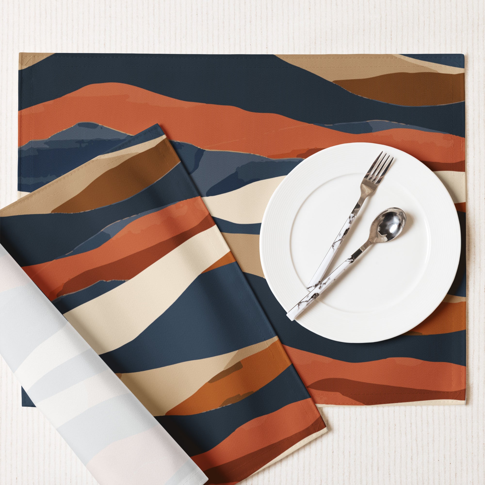 Abstract mountain landscape (Placemat & hotsell Coaster Set)