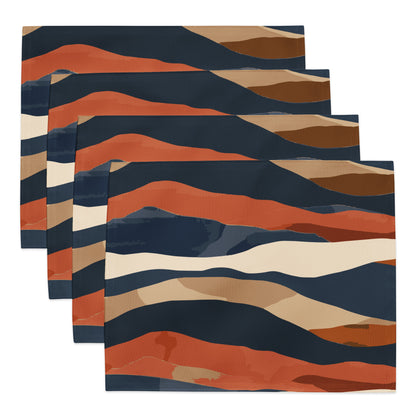 Abstract Mountain Landscape Table Placemat Set