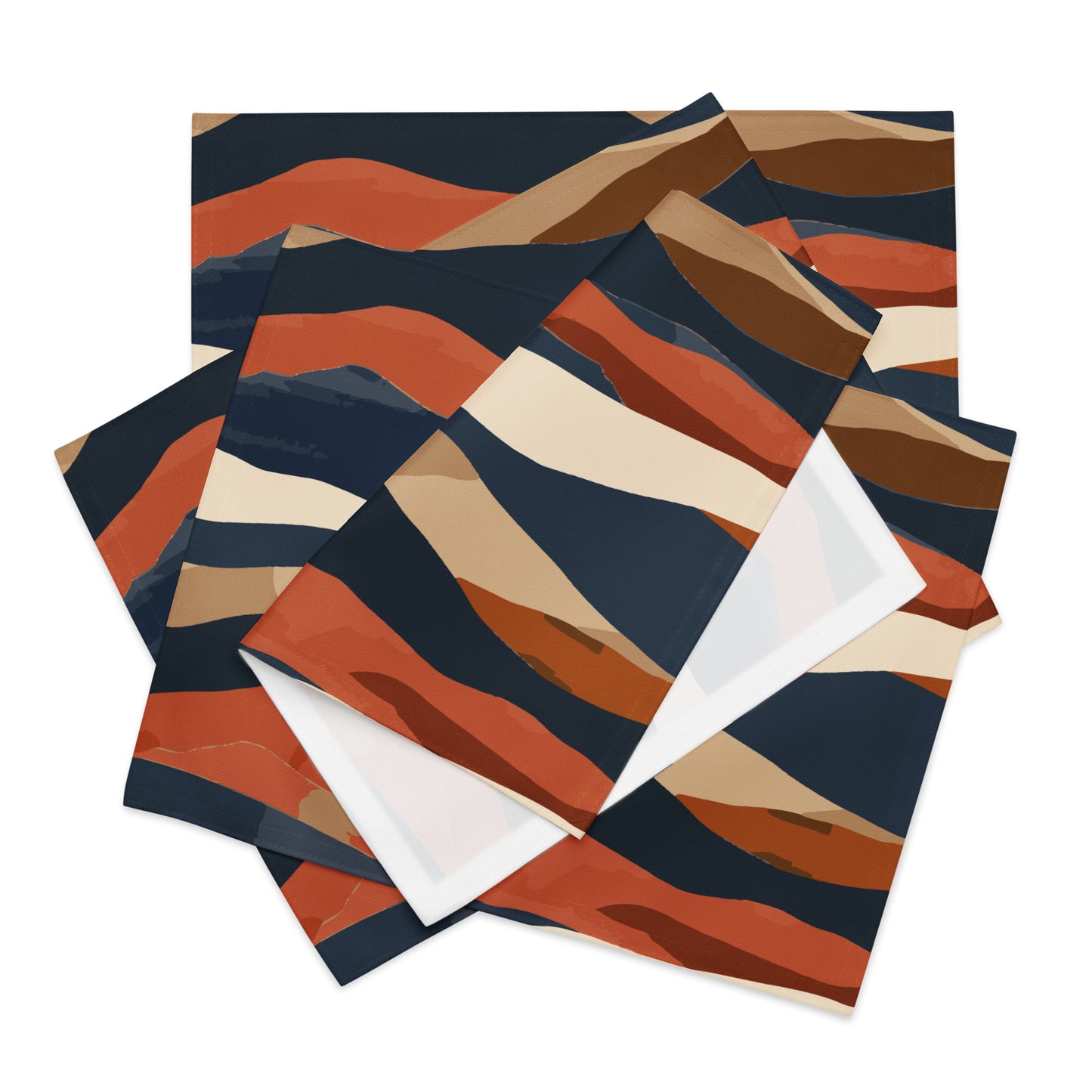 Abstract Mountain Landscape Table Placemat Set