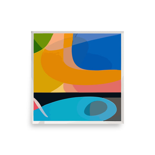 Multicolor Abstract Art Print VI