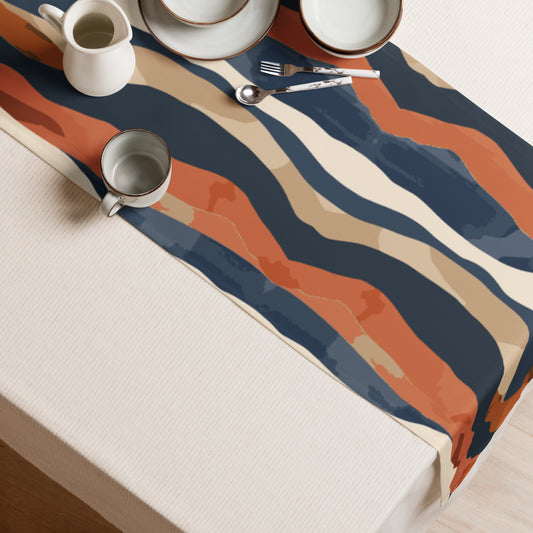 Abstract Mountain Landscape Table Runner