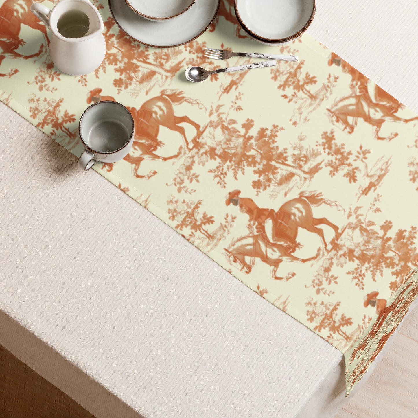 American Western Cowgirl Toile III Table runner