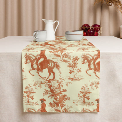 American Western Cowgirl Toile III Table runner