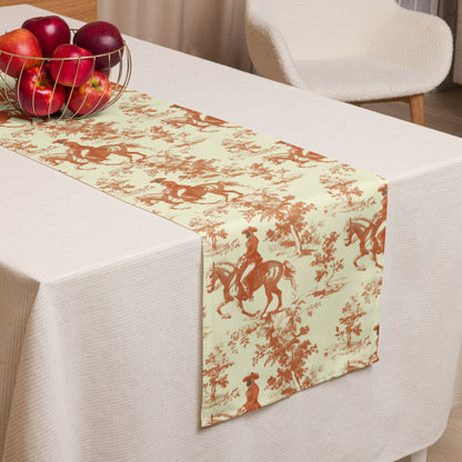 American Western Cowgirl Toile III Table runner