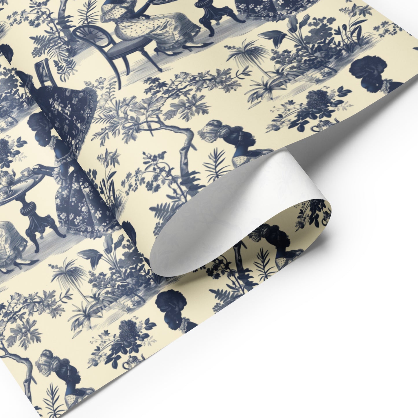 High Tea in the Garden Toile de Jouy Wrapping paper sheets