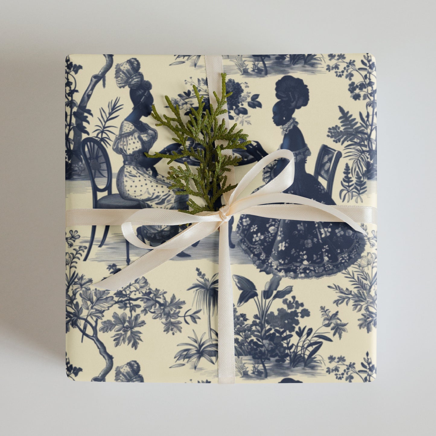 High Tea in the Garden Toile de Jouy Wrapping paper sheets