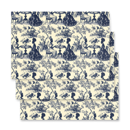 High Tea in the Garden Toile de Jouy Wrapping paper sheets