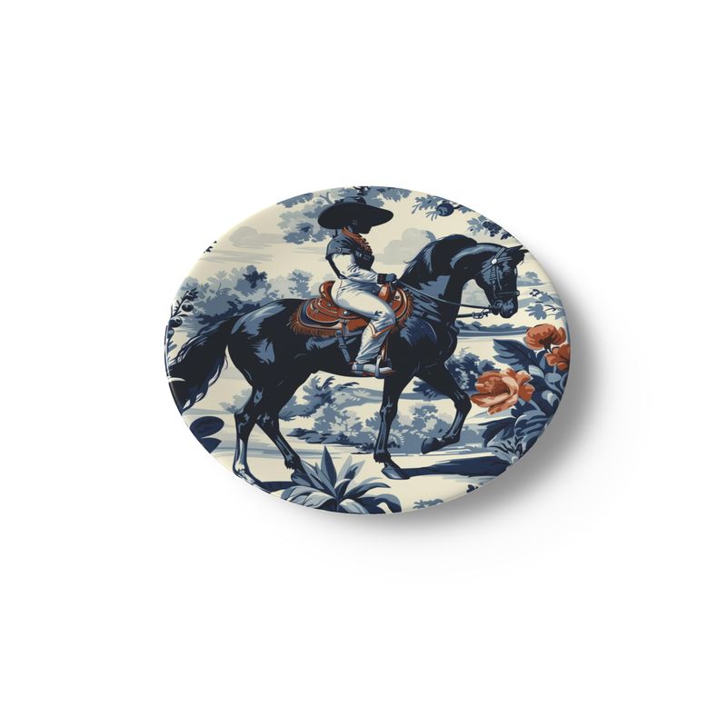 Black Cowgirl Toile de Jouy Ceramic Dinnerware