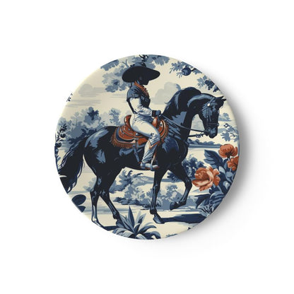 Black Cowgirl Toile de Jouy Ceramic Dinnerware